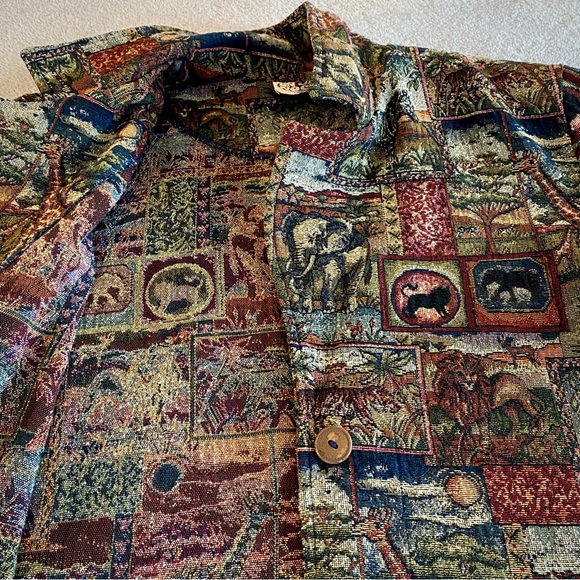 On The Rocks , California, tapestry coat. size X-Large, 1X, womens, vintage. - Picture 12 of 13